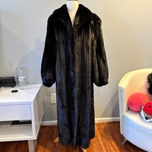 Black fur full length mink